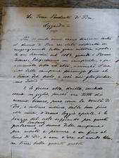 Manoscritto: La Torre Pendente di Pisa. Leggenda 1890 Torre di Pisa