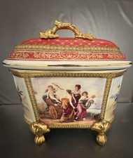 Cofanetto In Porcellana Vintage In Stile Neoclassico