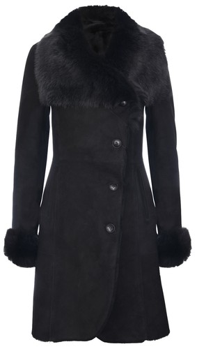 Manto invernale nero - in, suede