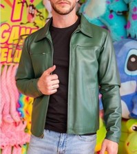 Giacca pelle camicia uomo