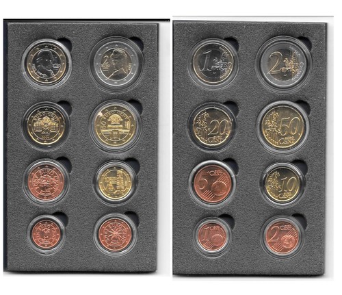Austria euro coin set - austria,