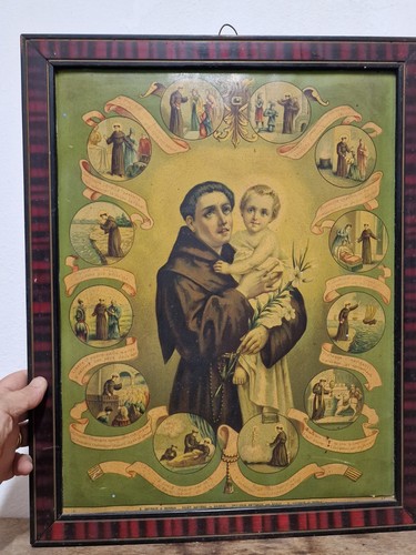 Oleografia sant antonio - oleografia, sant'antonio