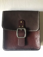 Borsa Borsello tracolla in VERA PELLA Cuoio fatta a mano NUOVA Uomo Donna