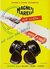 PUBBL.1951 MAGNETI MARELLI MABO TROMBE SUONO ACCORDATO AUTO CAMION HORNS GARAGE