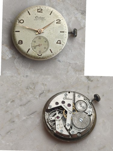 60s certina cal kf330 watch - cal.,