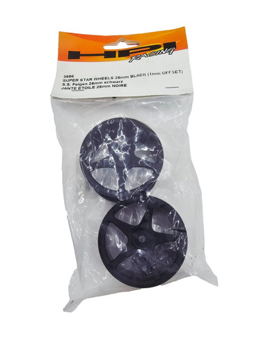 Cerchi hpi racing 26mm - 26mm, neri