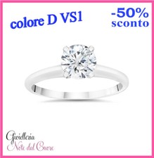 ANELLO SOLITARIO ORO BIANCO