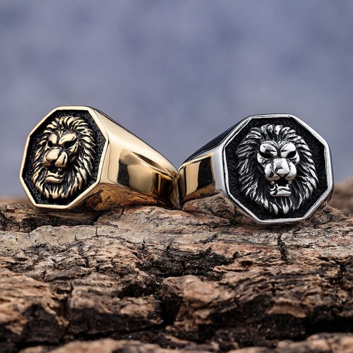 Vintage lion head - lion, mens