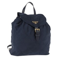 Zaino Prada nylon oro navy