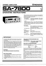 Pioneer SA-7800 Amplificatore