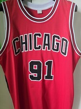 Canotta basket Rodman Autografata