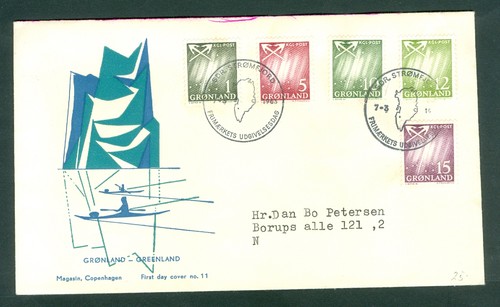 Groenlandia 1963 fdc cachet - groenlandia.1963,