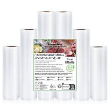 KitchenBoss Rotoli Sottovuoto per Alimenti：Sacchetti Sottovuoto per Alimenti 6 R