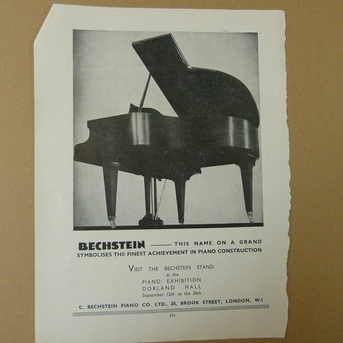 Vintage advertise bechstein - vintage,