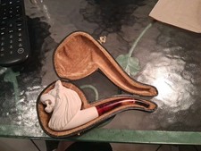 Antica pipa testa di leone