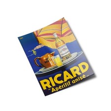 PACK x5 AUTOCOLLANTS STICKERS RICARD ANISETTE PUB VINTAGE Alcool (6 x 10 cm)