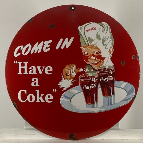 Insegna smaltata coca cola - insegna,