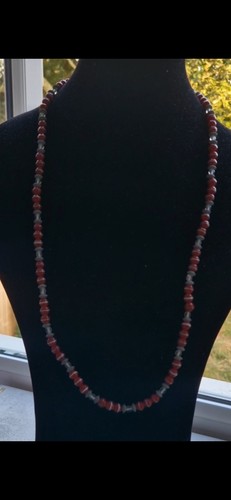 Collana vetro righe - vetro,
