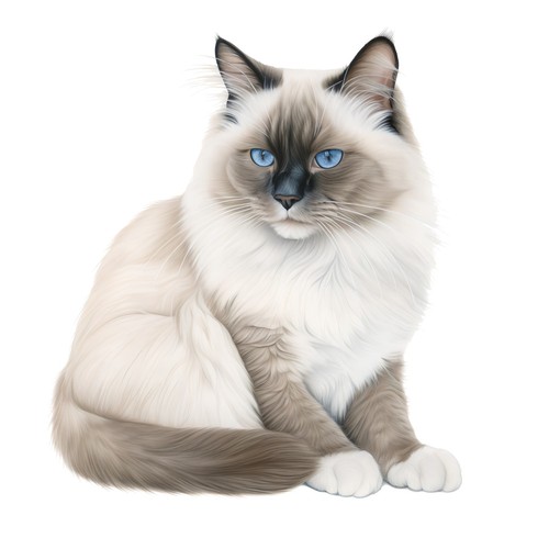 Adesivi ragdoll gatto - 6,