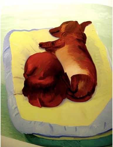 Dipinto cane david - dipinto, hockney