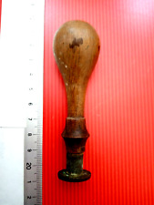 Antico Timbro dell' 800 in legno e ottone con lettere F M in ovale