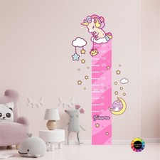 Adesivi murali Sticker parete metro con unicorno personalizzabile con nome