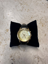 orologio Lorenz Chronograph Water Resistant 100m, cinturino in pelle vera nero