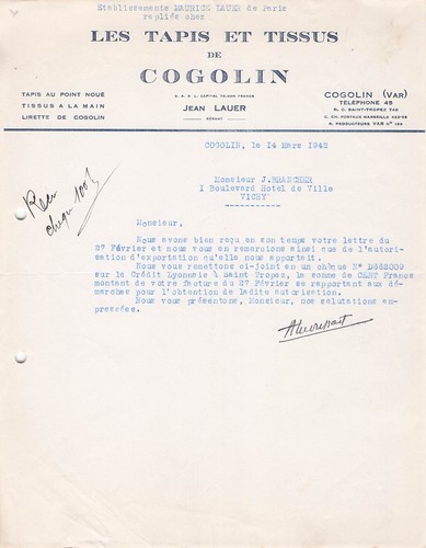 Cogolin fabricant lauer - cogolin,