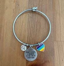 Bracciale Kidult Con Scritta There’ Always The Rainbow At The Ens Of Every Rain