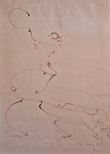 Enrico Colombotto ROSSO TORINO SURREALISMO Figura Profondo ROSSO