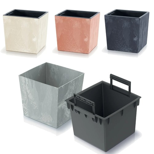 Fioriera effetto cemento vaso