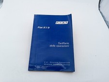 Manuale officina  Fiat X 1/9 tariffario delle riparazioni assistenza tecnic 1973