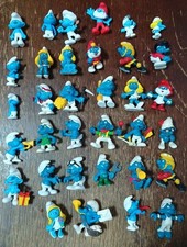 Lotto Di 34 Pupazzetti Puffi Quasi Tutti Marca Peyo Vintage