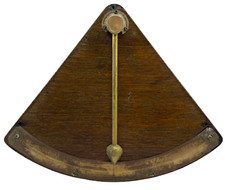Clinometro Nave Professionale Indicatore Marino Annata Tacco Pendulum Wood Brass