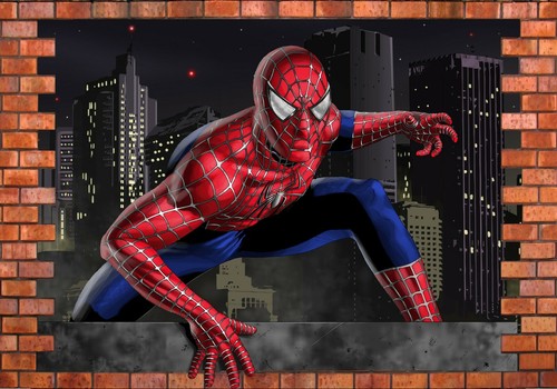 Adesivo murale spiderman - adesivo,