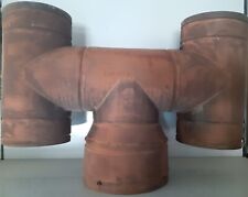 FUMAIOLO TERMINALE AD 'H' ANTIVENTO ANTIPIOGGIA IN ACCIAIO ZINCATO TONDO CM 25