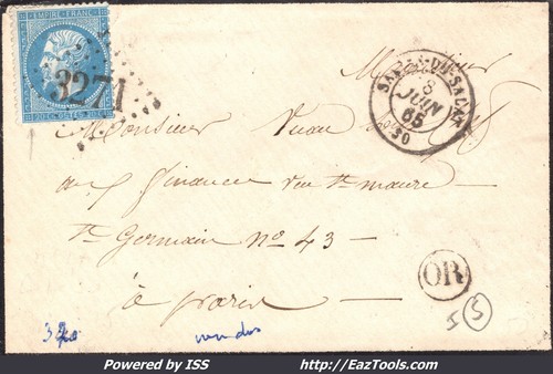 France sur lettre gc - france,
