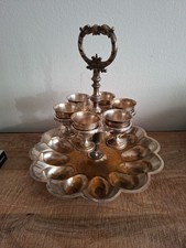 PORTA UOVO ANTICO IN METALLO