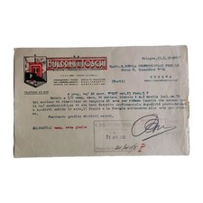 1938 Buldrini & Toschi Stoffe Ricami Bandiera Bologna Lettera C02936