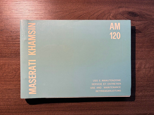 Maserati khamsin manuale del - -,