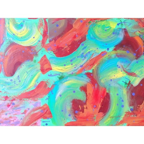 Quadro astratto colorato - astratto,