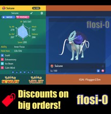 6IV Shiny Suicune Pokemon
