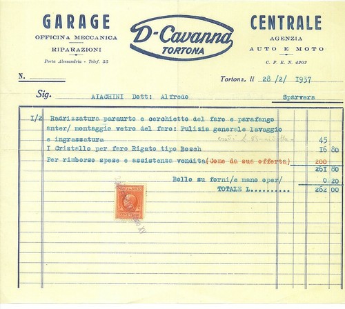 Tortona fattura garage - tortona,