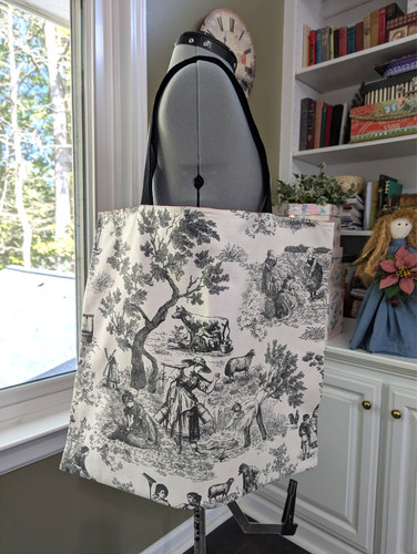 Lined market tote bag hm - lg,