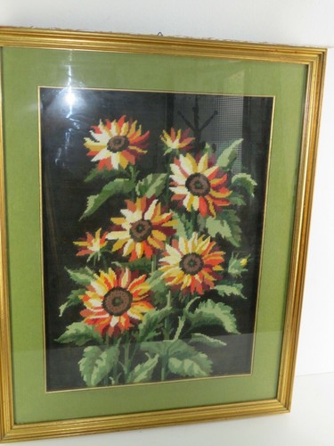 Vecchio quadro ricamo mano - a,