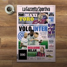 La Gazzetta Dello Sport 19 Ottobre 2025,VOLO INTER,MAXI TORO,OCCASIONE MILAN