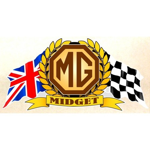 Midget flags sticker - mg,