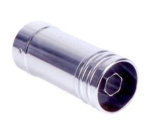 Terminale scarico auto marmitta finale universale alluminio con serraggio a vite