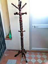 Attaccapanni da terra in legno tornito vintage girevole
