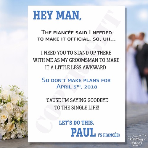 Will you groomsman - my, card